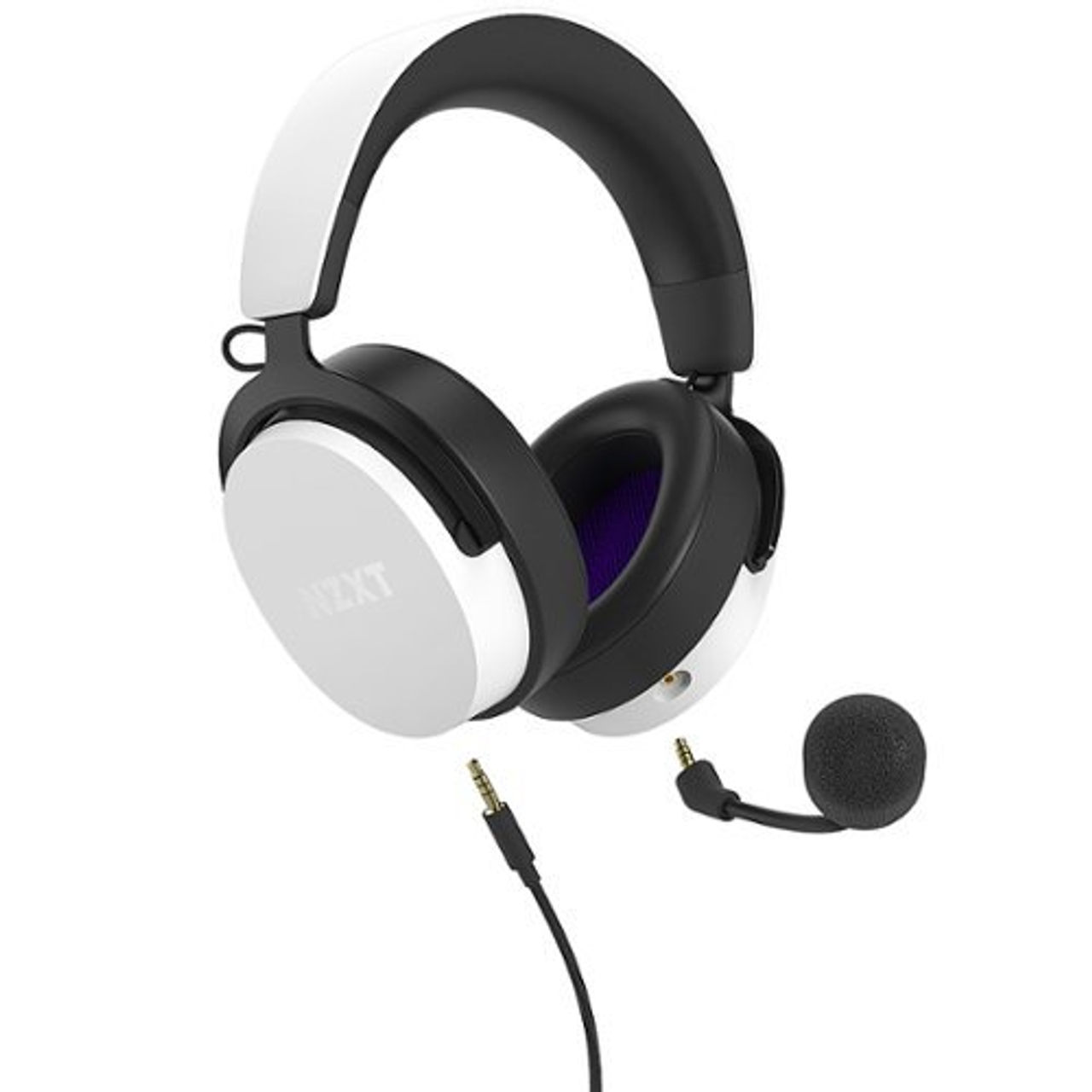 NZXT - Relay Wired Gaming Headset with 7.1 Hi-Res Certified Surround Sound - White