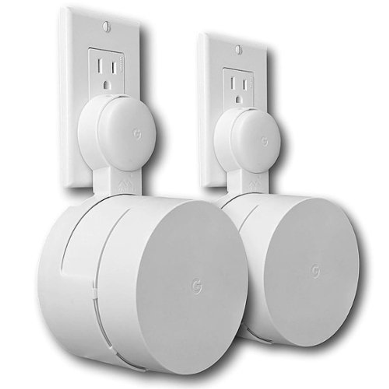 Mount Genie - Outlet Mount for Google Wifi AC1200 - Round Plug - 2-pack