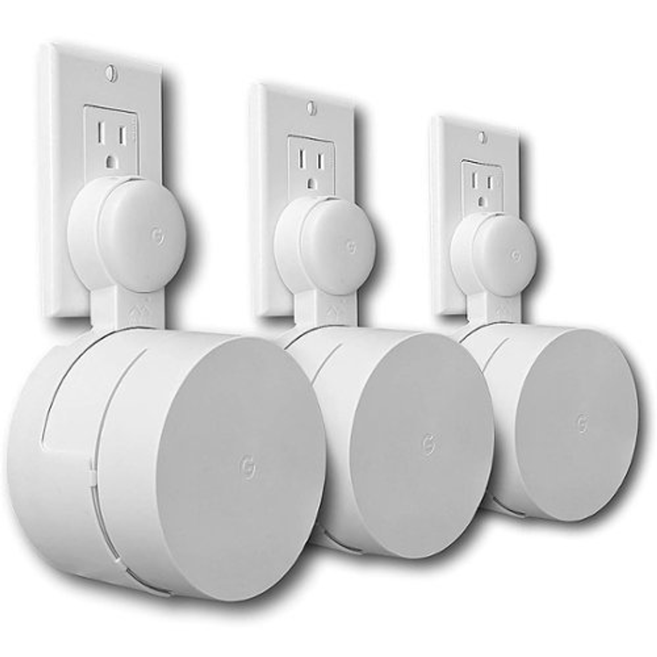 Mount Genie - Outlet Mount for Google Wifi AC1200 - Round Plug - 3-pack
