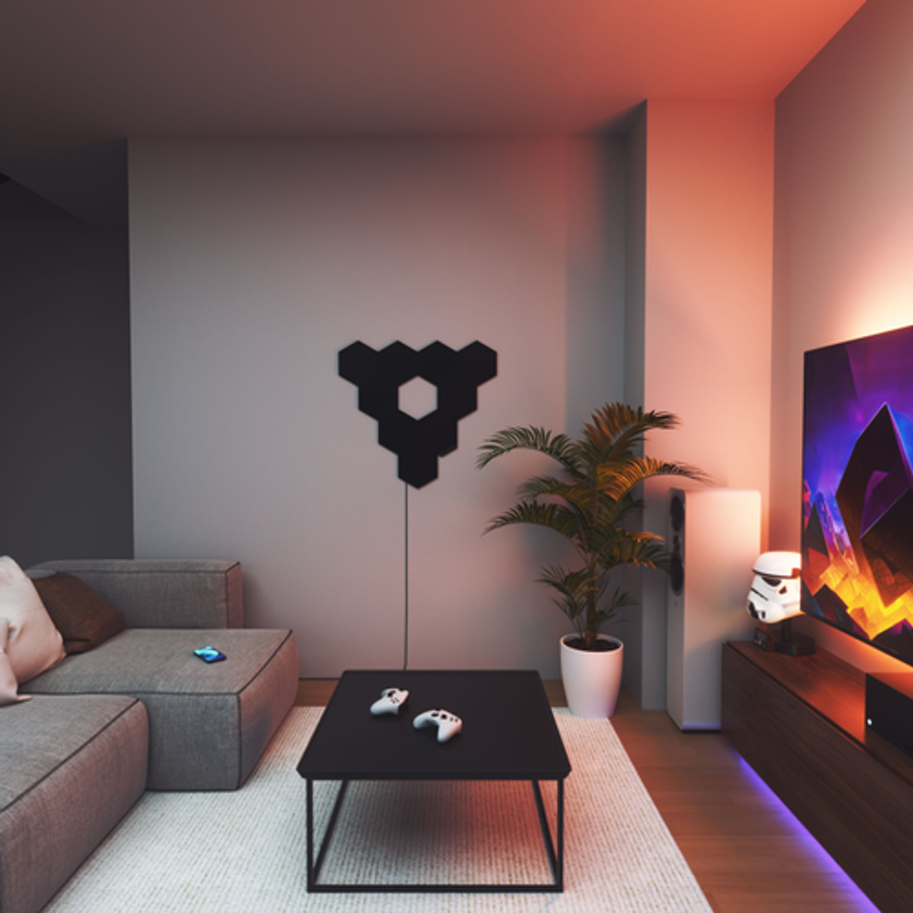 Nanoleaf - Shapes Ultra Black Hexagons Smarter Kit (9 Panels) - Multicolor