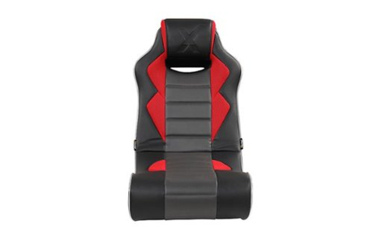 X Rocker - Flash LED Wired Audio Floor Rocker Gaming Chair - Black / Red