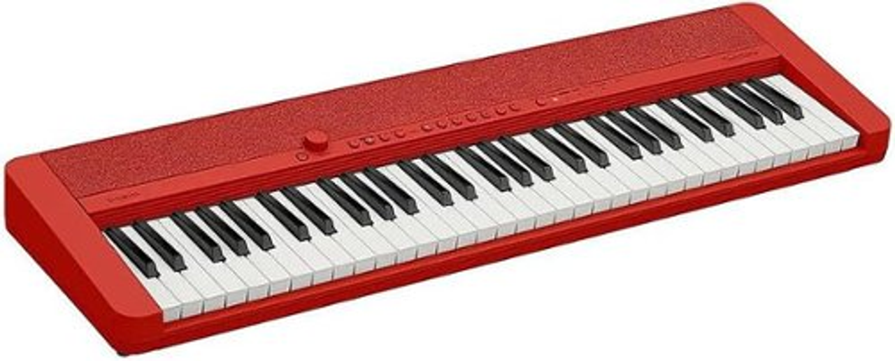 Casio CTS1RD Premium Pack with Keyboard Stand, AC Adapter, and Headphones in Red - Red