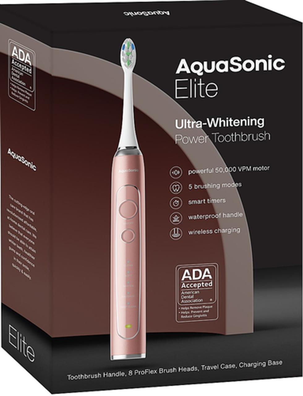 Aquasonic Elite Series Electric Toothbrush - Rose Gold - Rose Gold