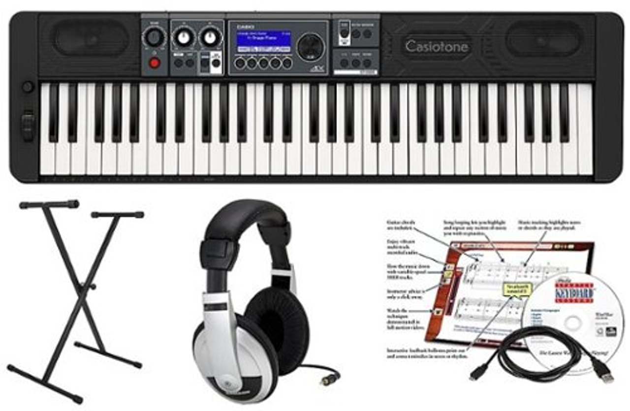 Casio CTS1000V Portable Keyboard with 61 Keys and Vocal Synthesis - Black