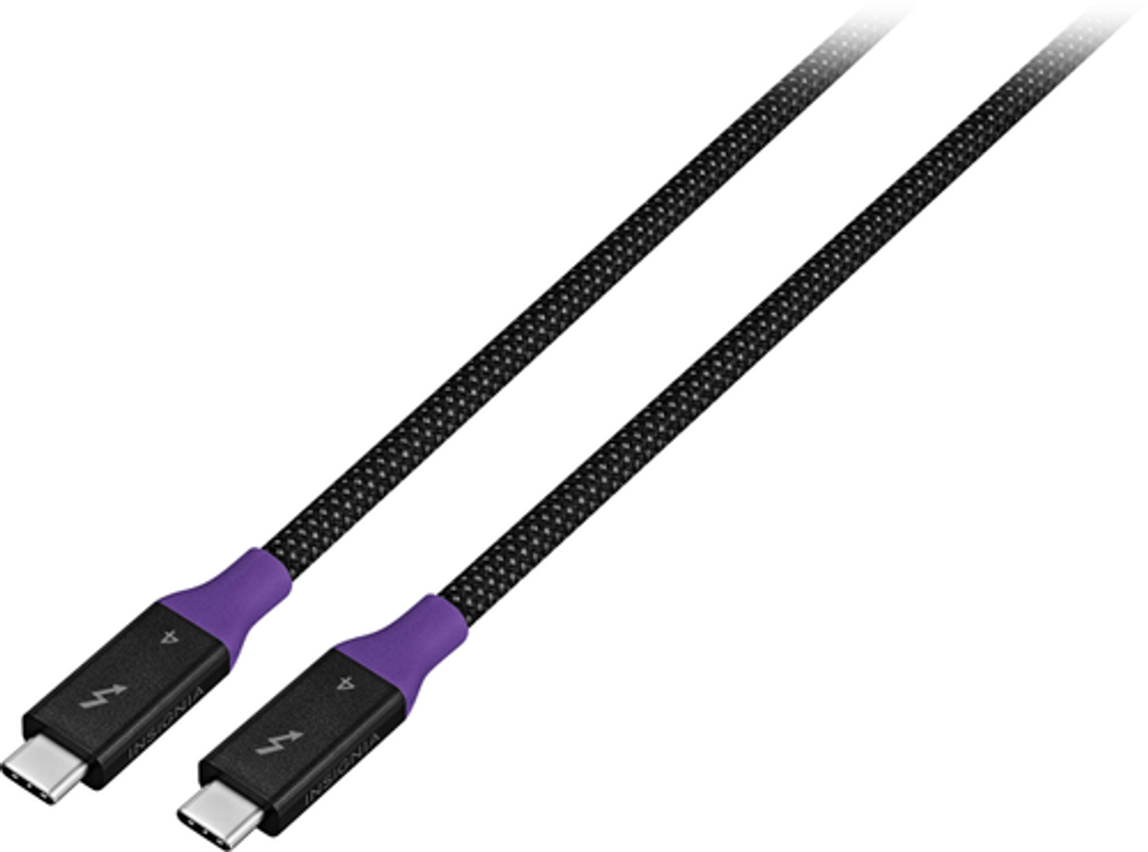 Insignia™ - 3.28' 8K Male USB-C to Male USB-C Thunderbolt Charge-and-Sync Cable with Braided Nylon