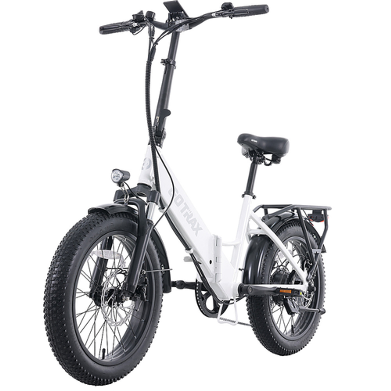 GoTrax - F2 Foldable Ebike w/ 40 mile Max Operatomg Range and 20 MPH Max Speed - White