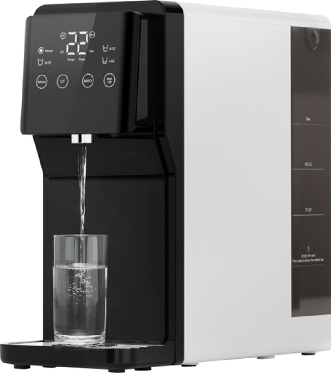 Waterdrop - N1 Countertop Reverse Osmosis Water Dispenser - Black and White