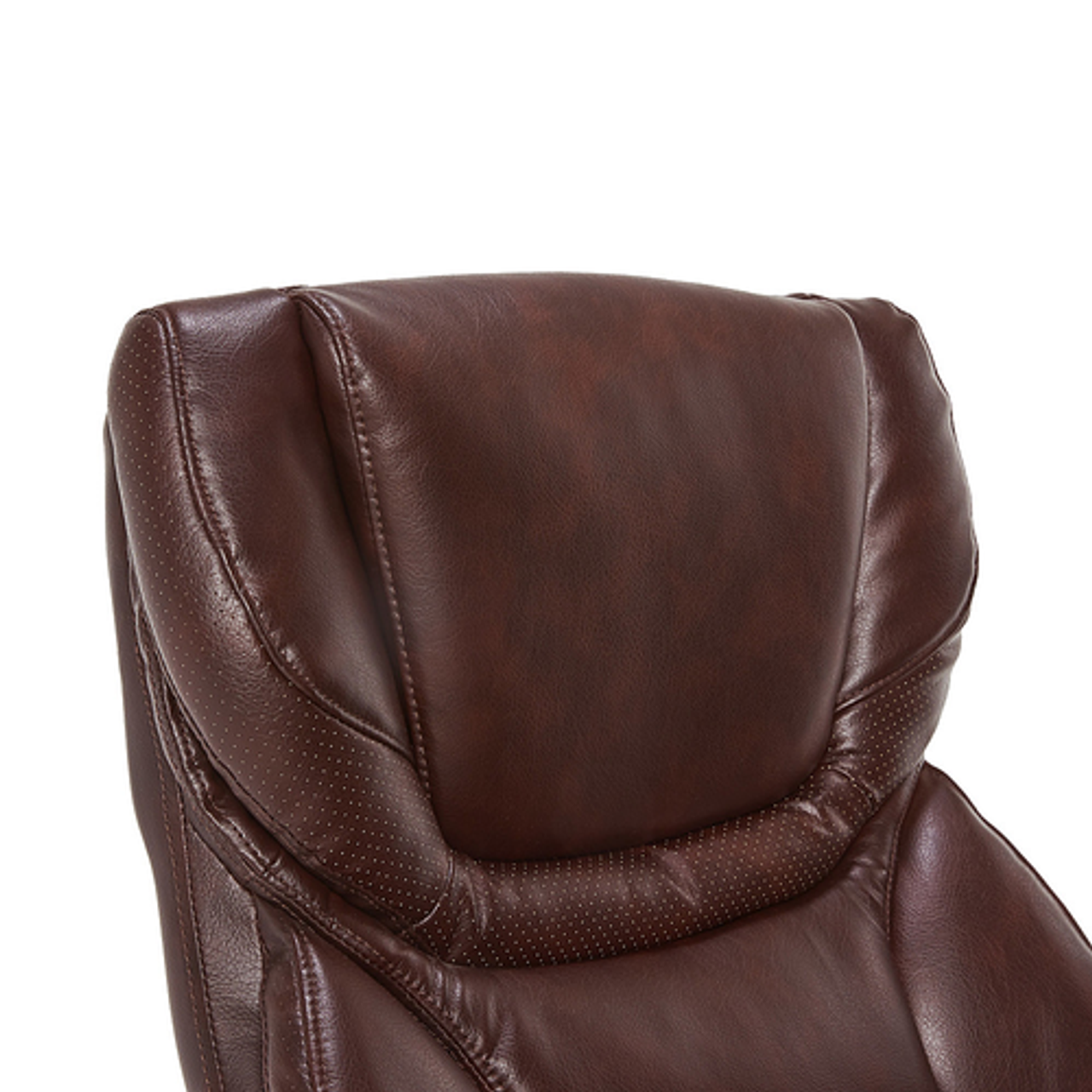 Serta - Big and Tall Bonded Leather Executive Chair - Chestnut Brown