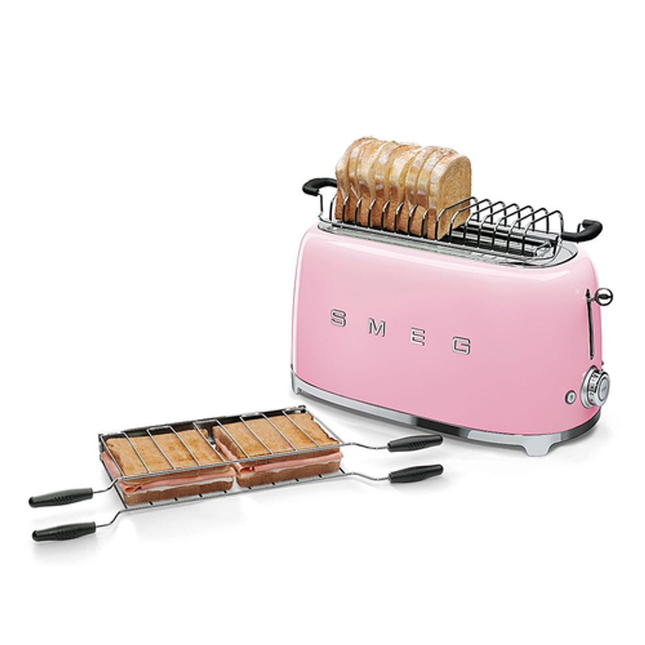 SMEG - TSF01 4-Slice Wide Slot Toaster - Pink