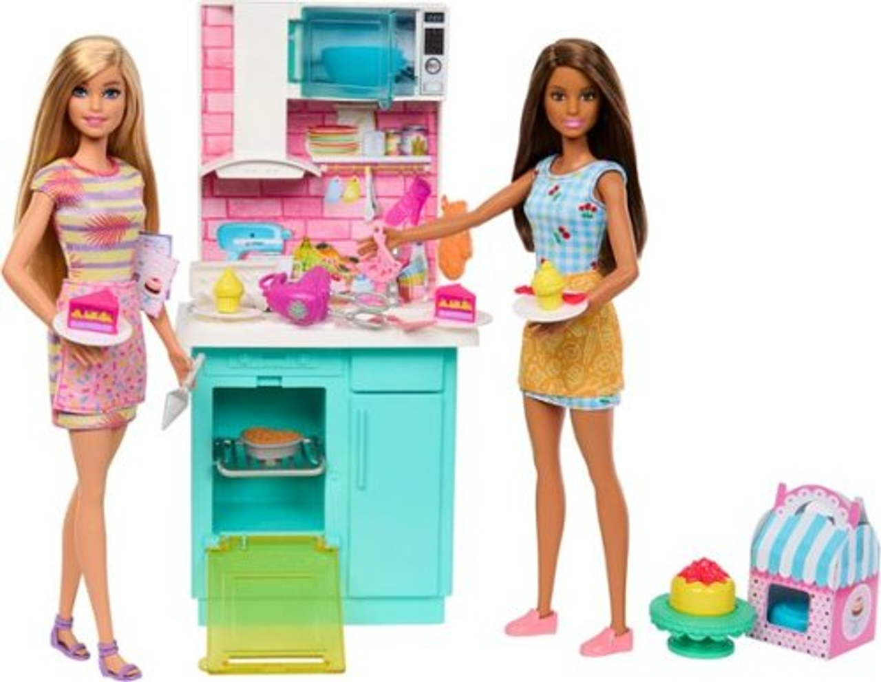 Barbie - Celebration Fun Baking & Kitchen with Dolls Playset