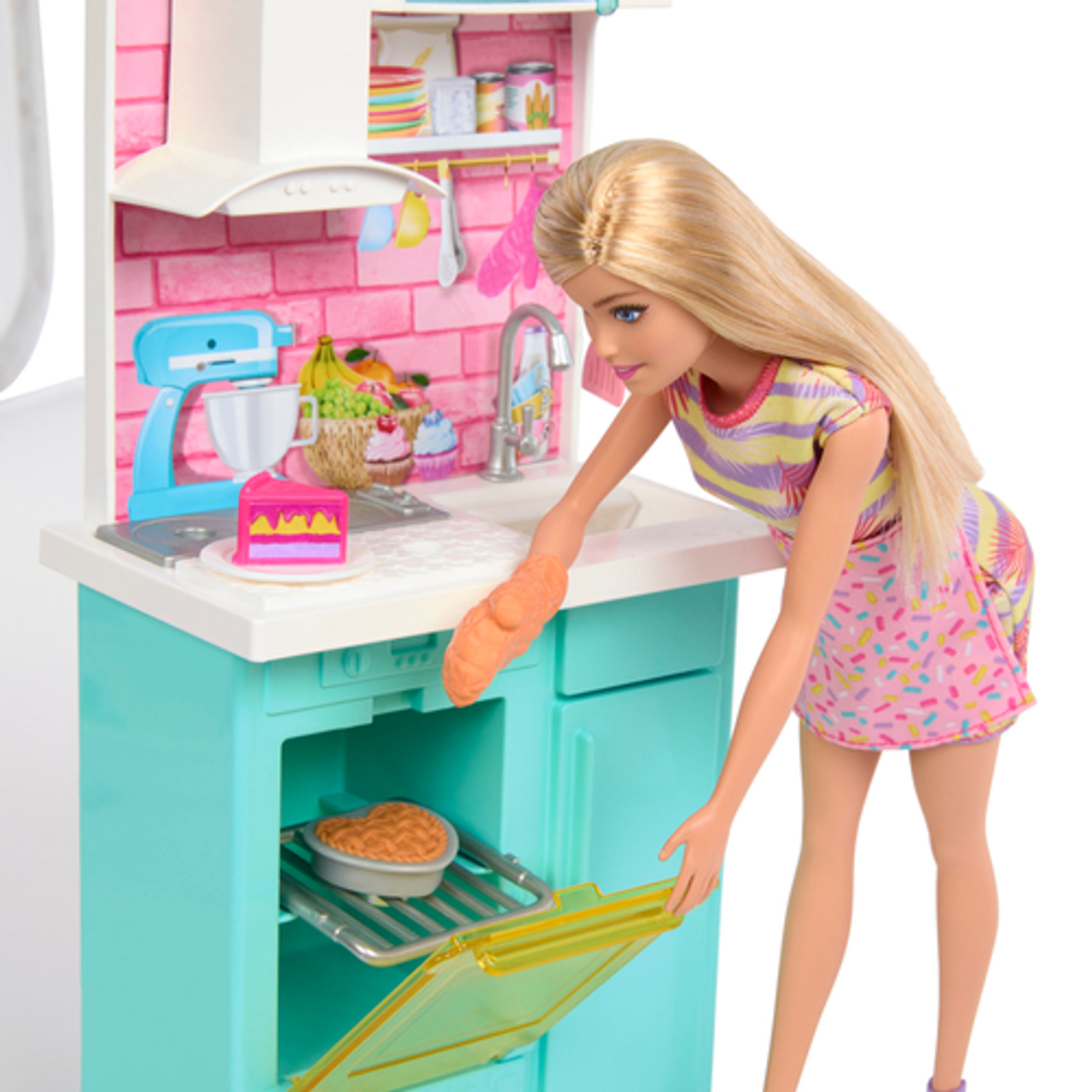 Barbie - Celebration Fun Baking & Kitchen with Dolls Playset