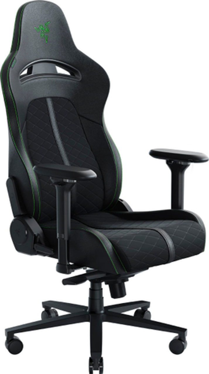 Razer - Enki Gaming Chair for All-Day Comfort - Green/Black