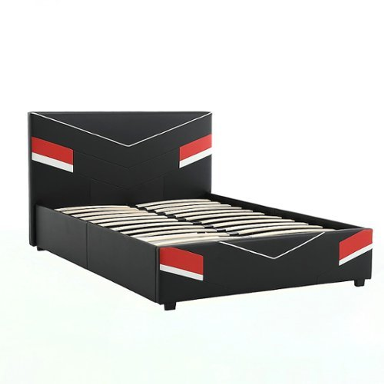 X Rocker - Orion eSports Gaming Bed Frame, Full - Black/Red