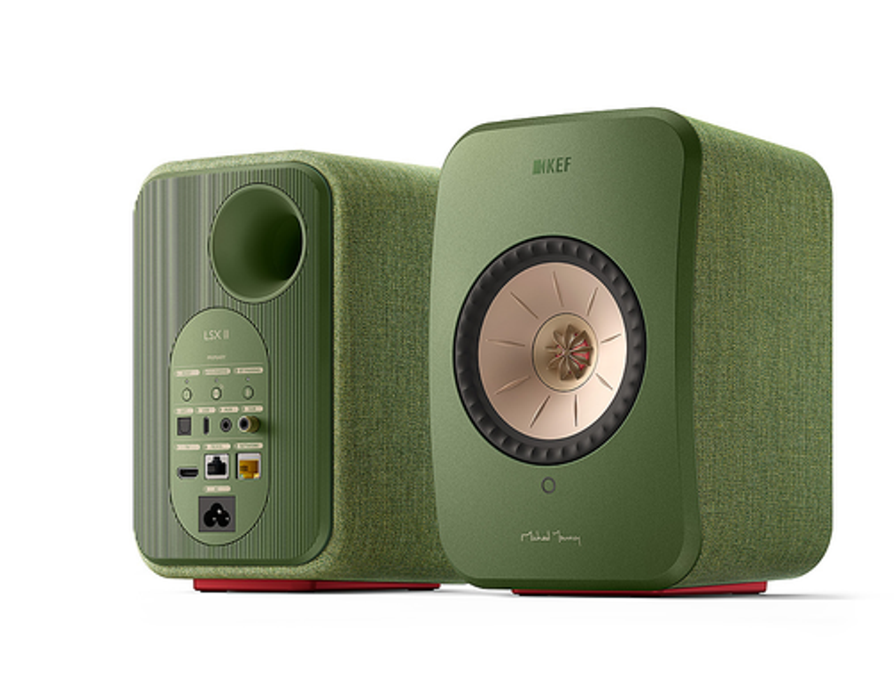 KEF - LSXII Wireless Bookshelf Speakers Pair - Green