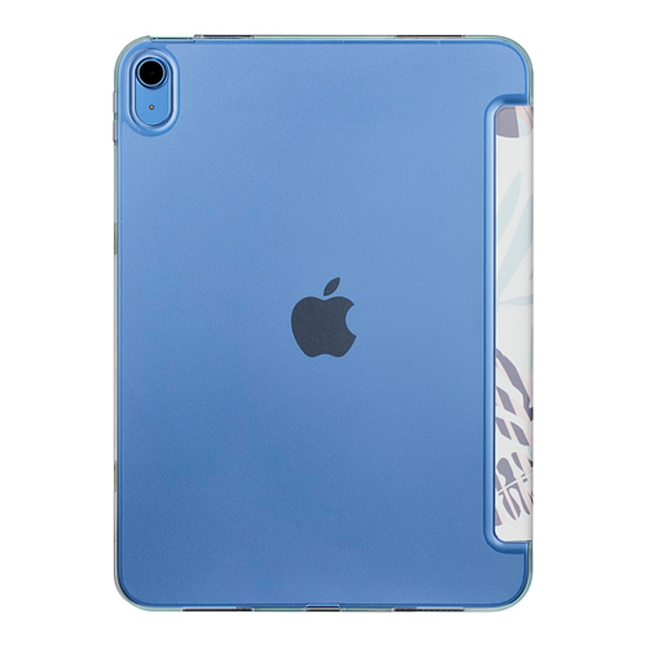 Best Buy essentials™ - Folio Case with Integrated Stand for iPad 10th Gen 10.9" - Blue Leaf