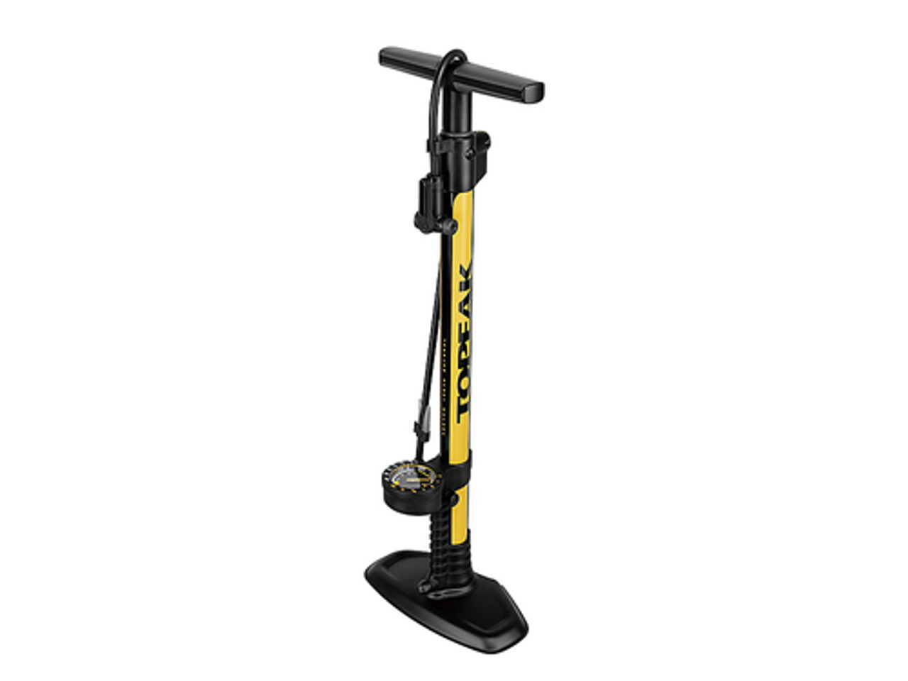 Topeak - JoeBlow Sport 2Stage Floor Pump, 160 PSI/11 BAR, TwinHead DX5 - Yellow