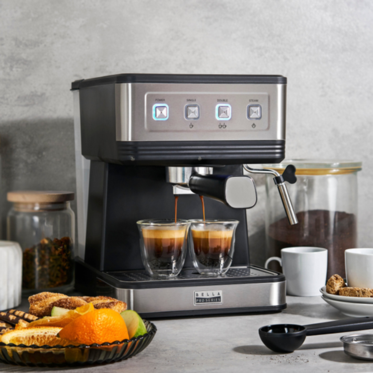 Bella Pro Series - 20-Bar Espresso Maker - Stainless Steel