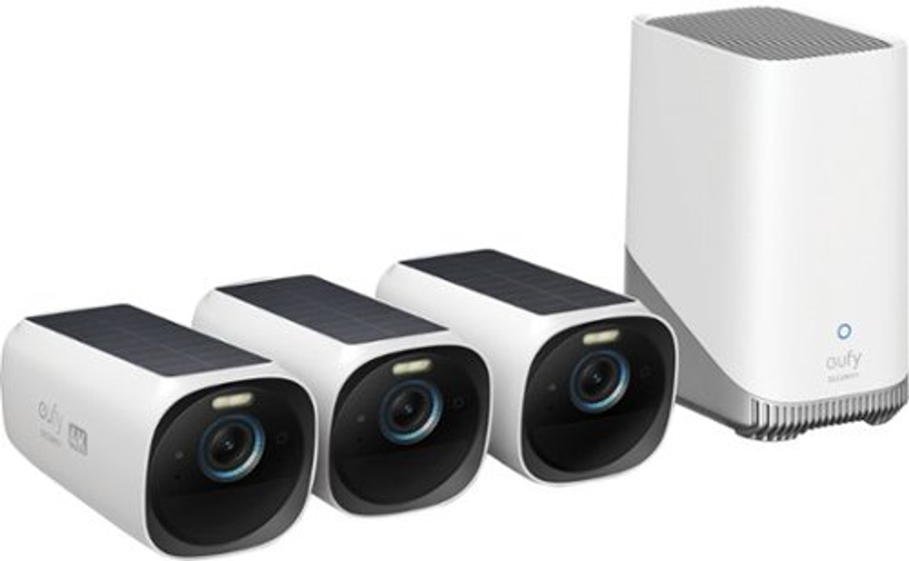 eufy Security - eufyCam 3 Pro 3-Camera Indoor/Outdoor Wireless 4K Home Security System