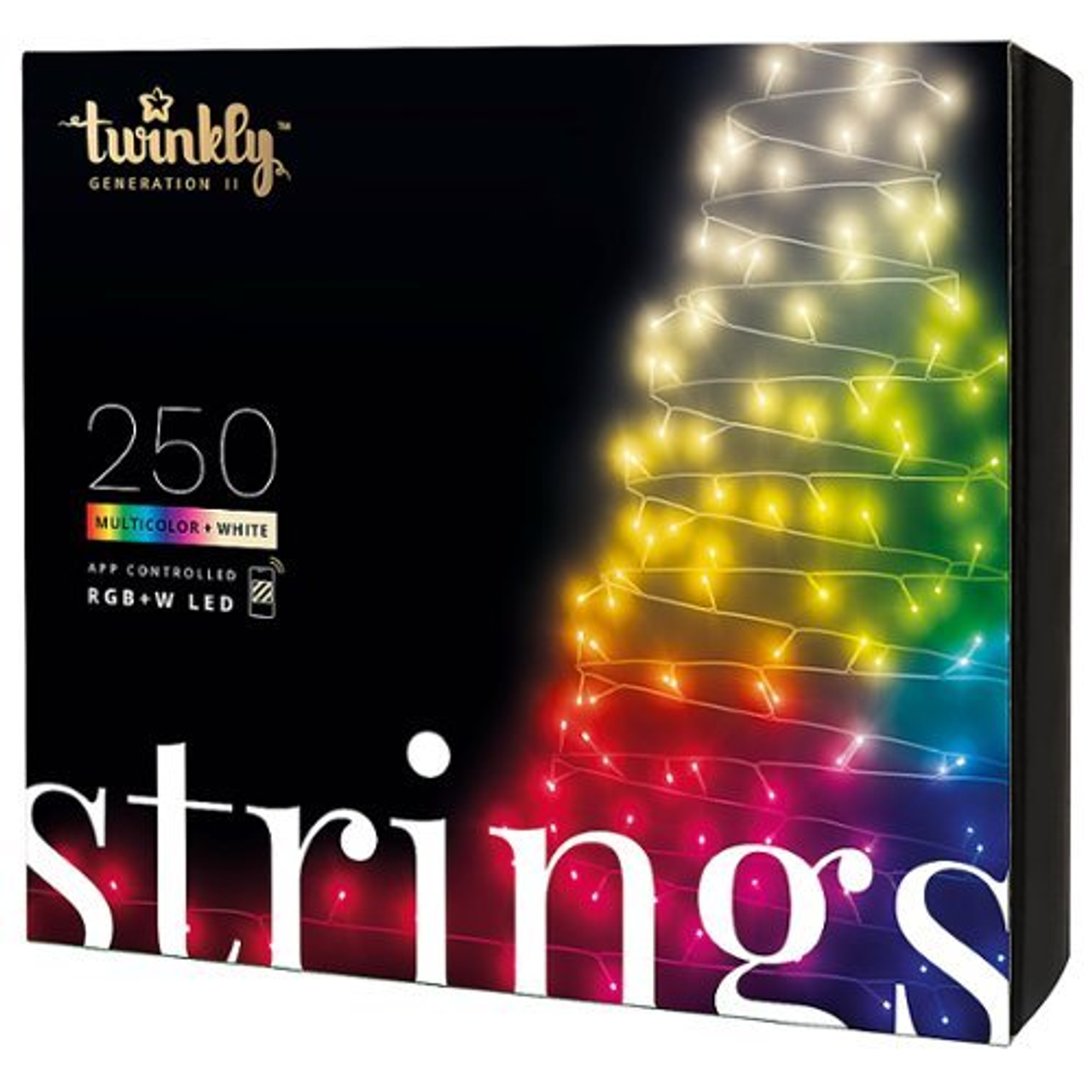 Twinkly - Smart Light Strings Special Edition 250 RGB+W LED Gen II, 65.6 ft - Soft White