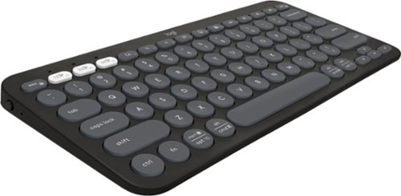 Logitech - Pebble Keys 2 Compact Wireless Scissor Keyboard for Windows, macOS, iPadOS, Chrome - Graphite