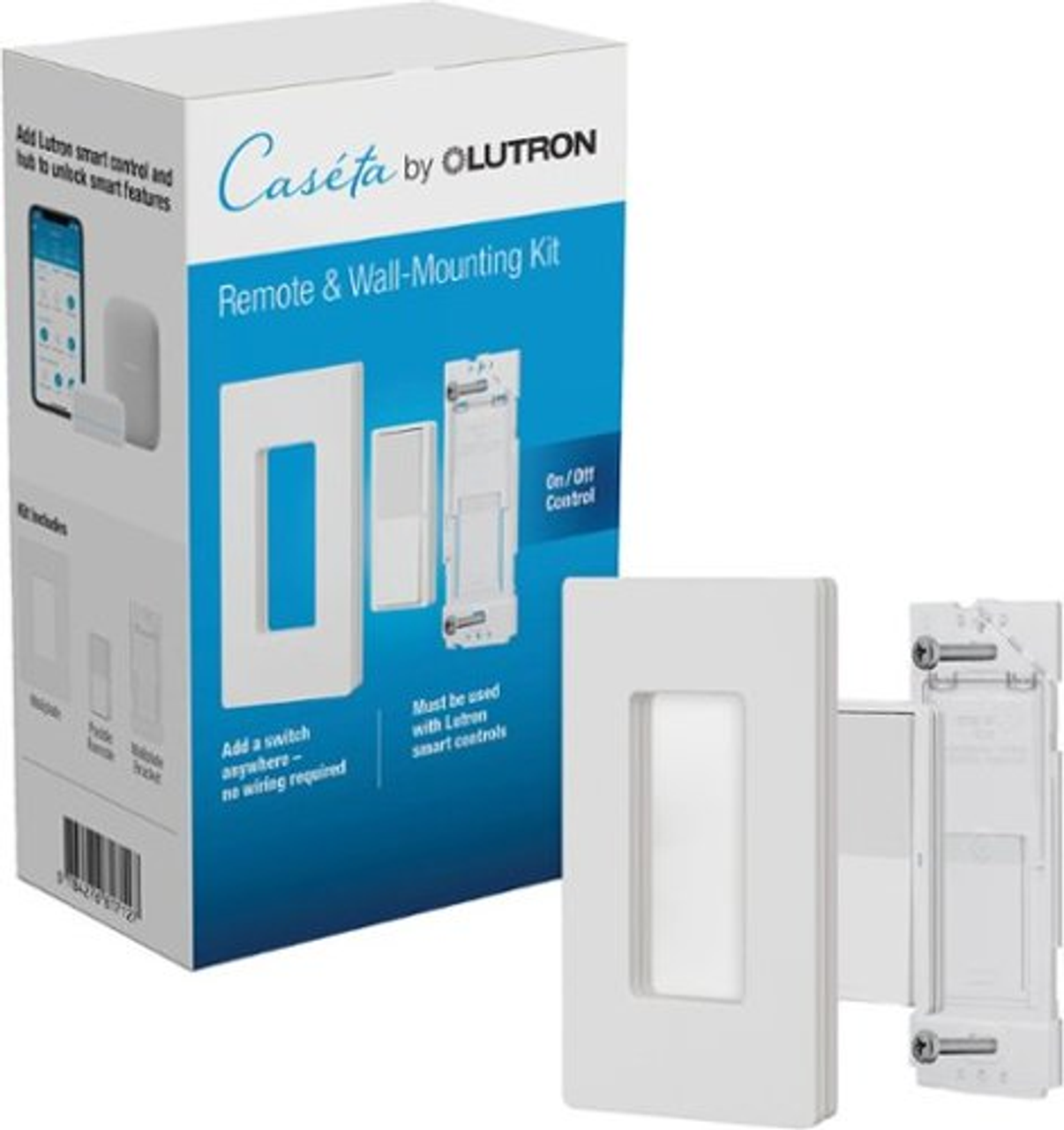 Lutron - Pico Paddle Remote Wall-Mounting Kit, for On/Off Control, White - White