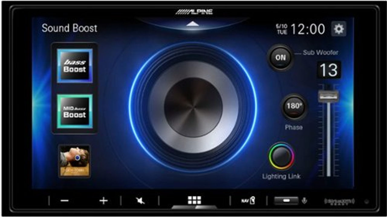 Alpine - 7" - Android Auto/Apple® CarPlay™ - Built-in Bluetooth - In-Dash Digital Media Receiver - Black