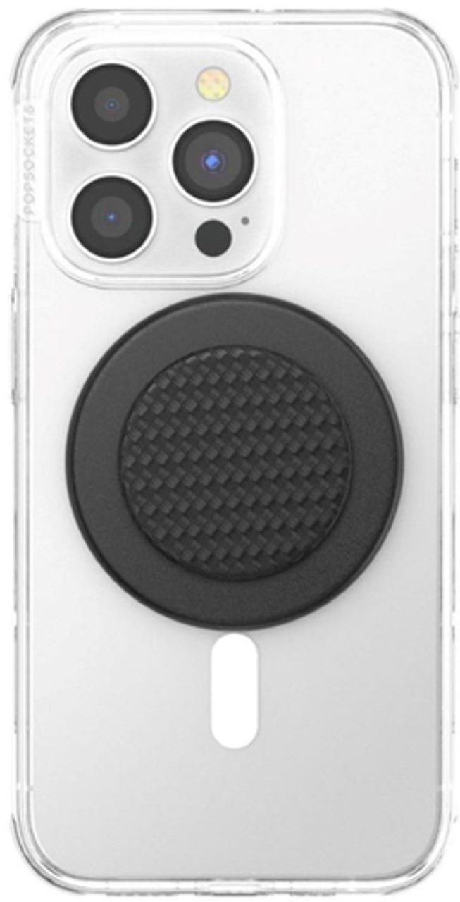 PopSockets - PopGrip Cell Phone Grip & Stand for MagSafe Devices - Carbonite Weave