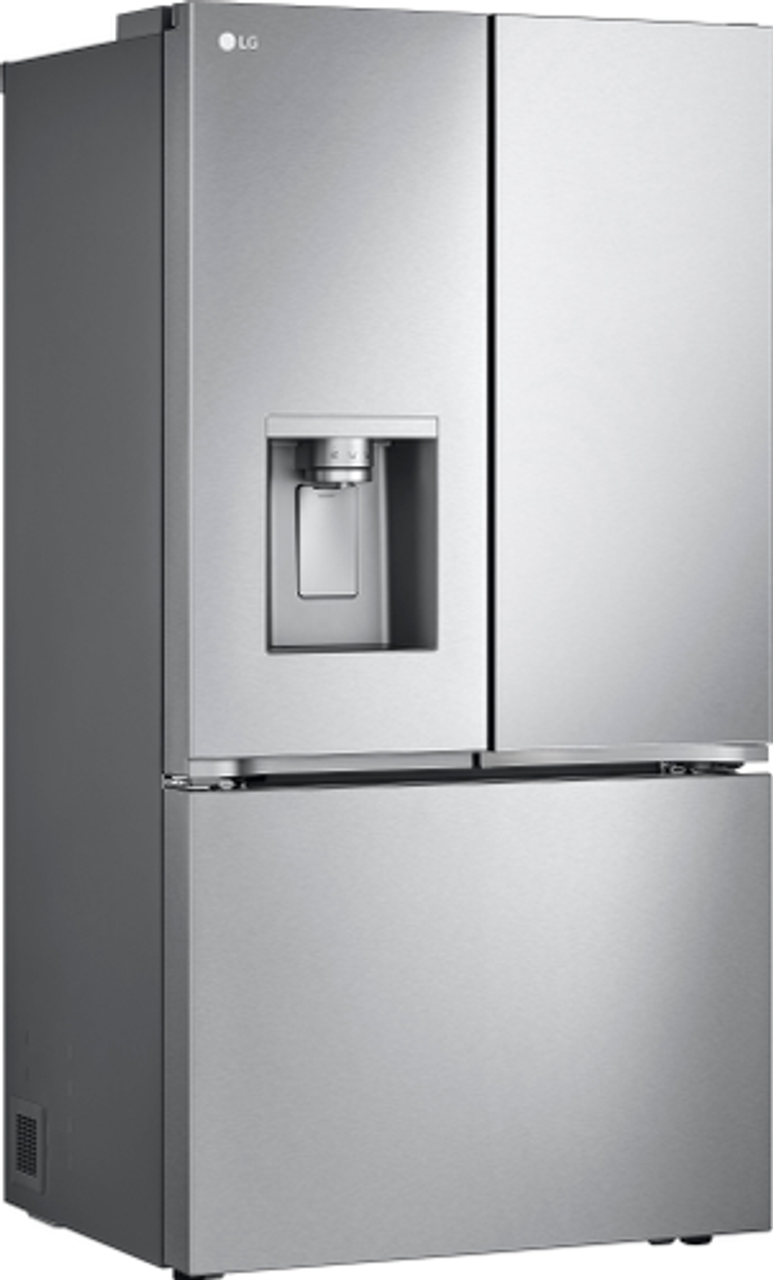 LG - 30.7 Cu. Ft. French Door Counter-Depth Smart Refrigerator with Tall Ice and Water Dispenser - Stainless Steel