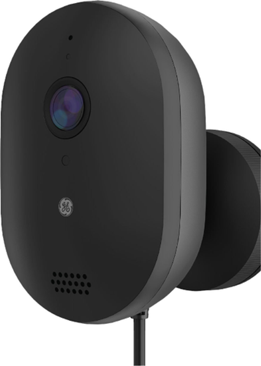 General Electric - CYNC Outdoor Wired Smart Camera 1pk - BLACK