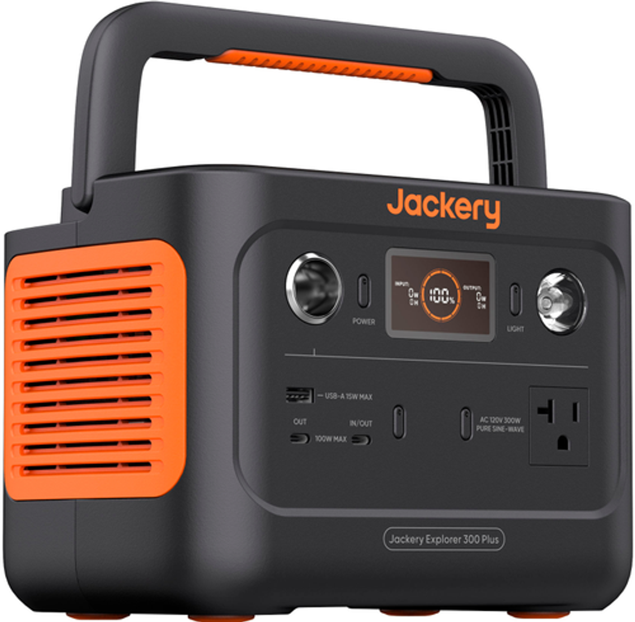 Jackery - Explorer 300 Plus Portable Power Solar Generator - Black