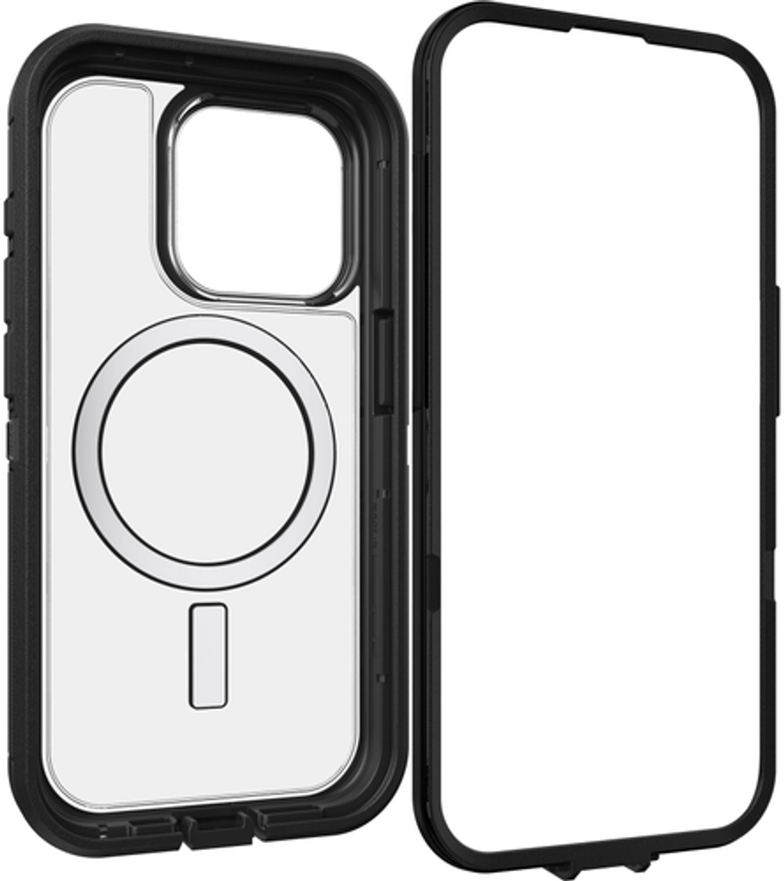 OtterBox - Defender Series Pro XT for MagSafe Hard Shell for Apple iPhone 15 Pro - Dark Side