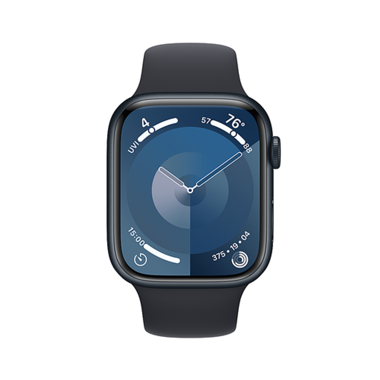 Apple Watch Series 9 GPS + Cellular 45mm Midnight Aluminum Case with Midnight Sport Band - S/M - Midnight