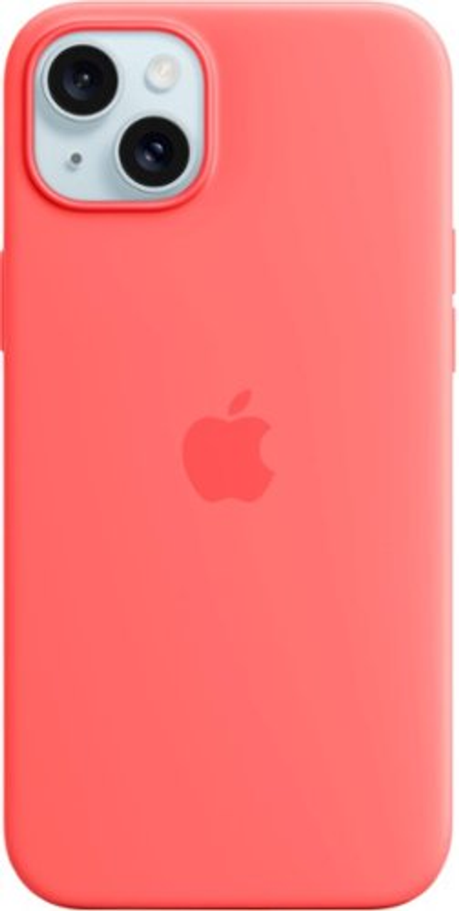 Apple - iPhone 15 Plus Silicone Case with MagSafe - Guava