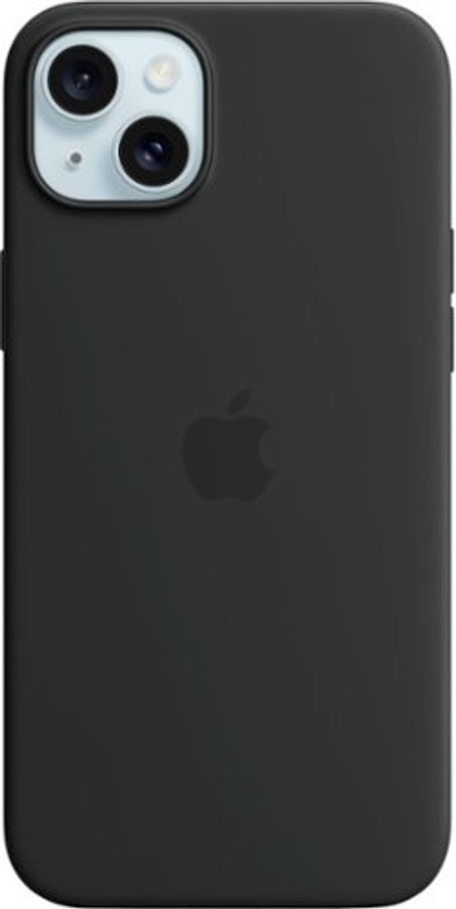 Apple - iPhone 15 Plus Silicone Case with MagSafe - Black