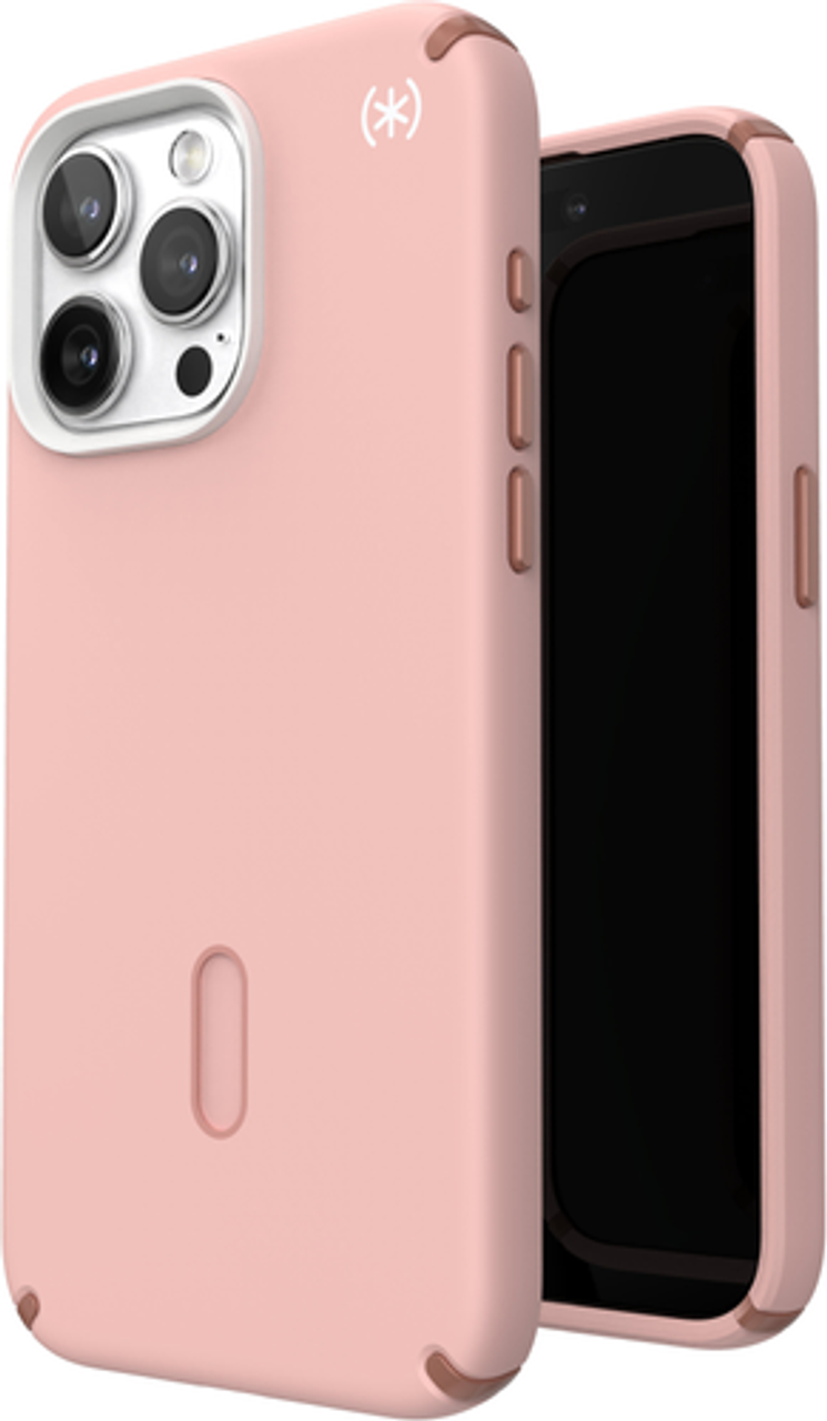 Speck - Presidio2 Pro ClickLock Case with MagSafe for Apple iPhone 15 Pro Max - Dahlia Pink/Rose Gold