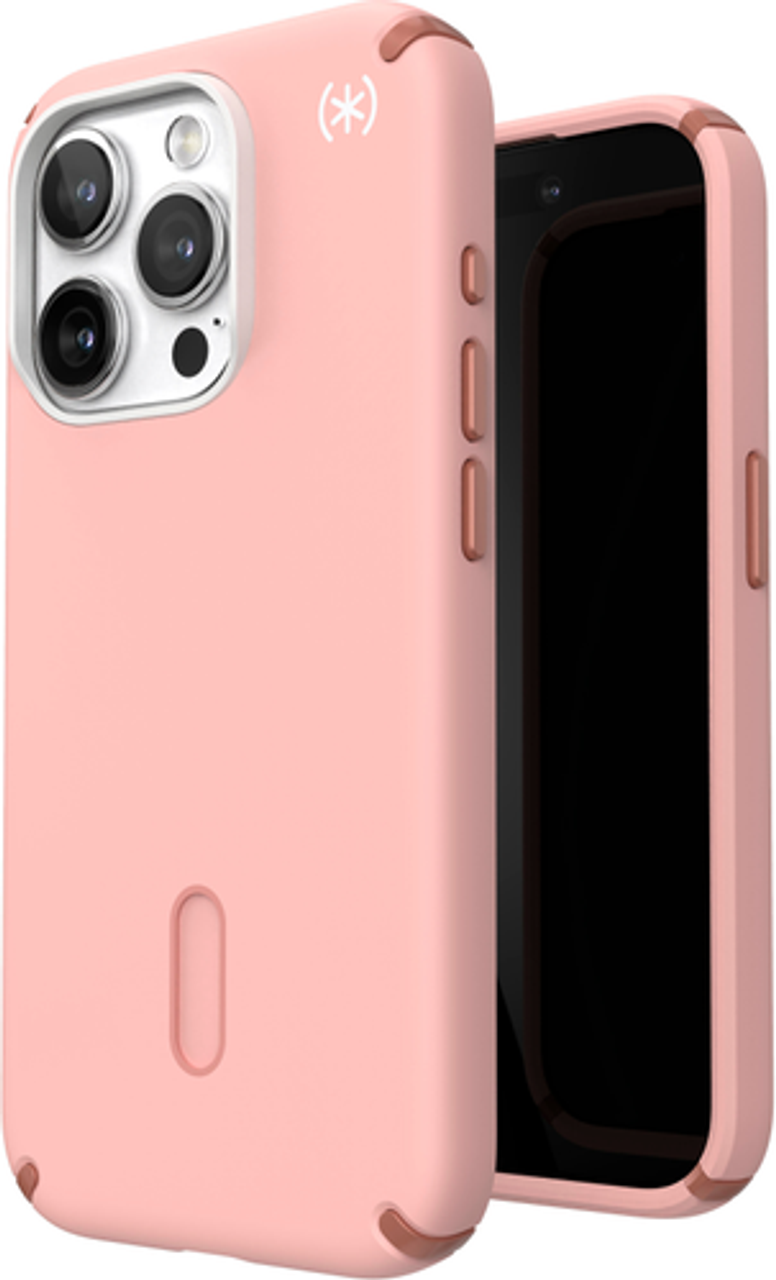Speck - Presidio2 Pro ClickLock Case with Magsafe for Apple iPhone 15 Pro - Dahlia Pink/Rose Gold