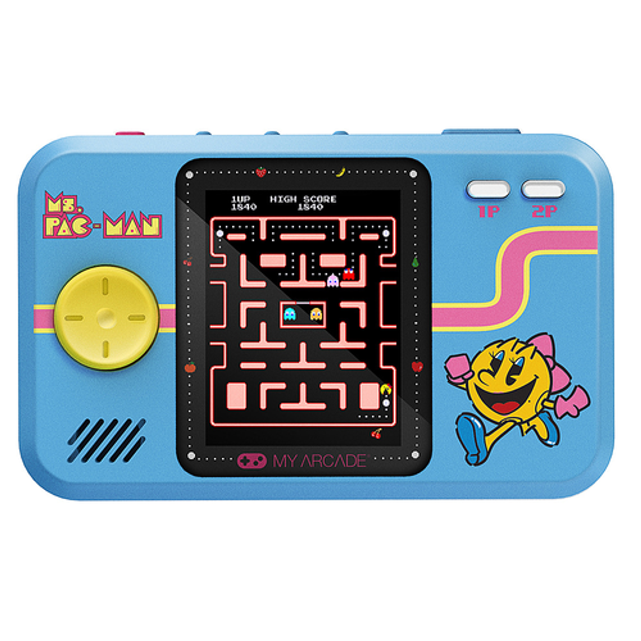 dreamGEAR - Ms.Pac-Man Portable Gaming System - Pink & Blue