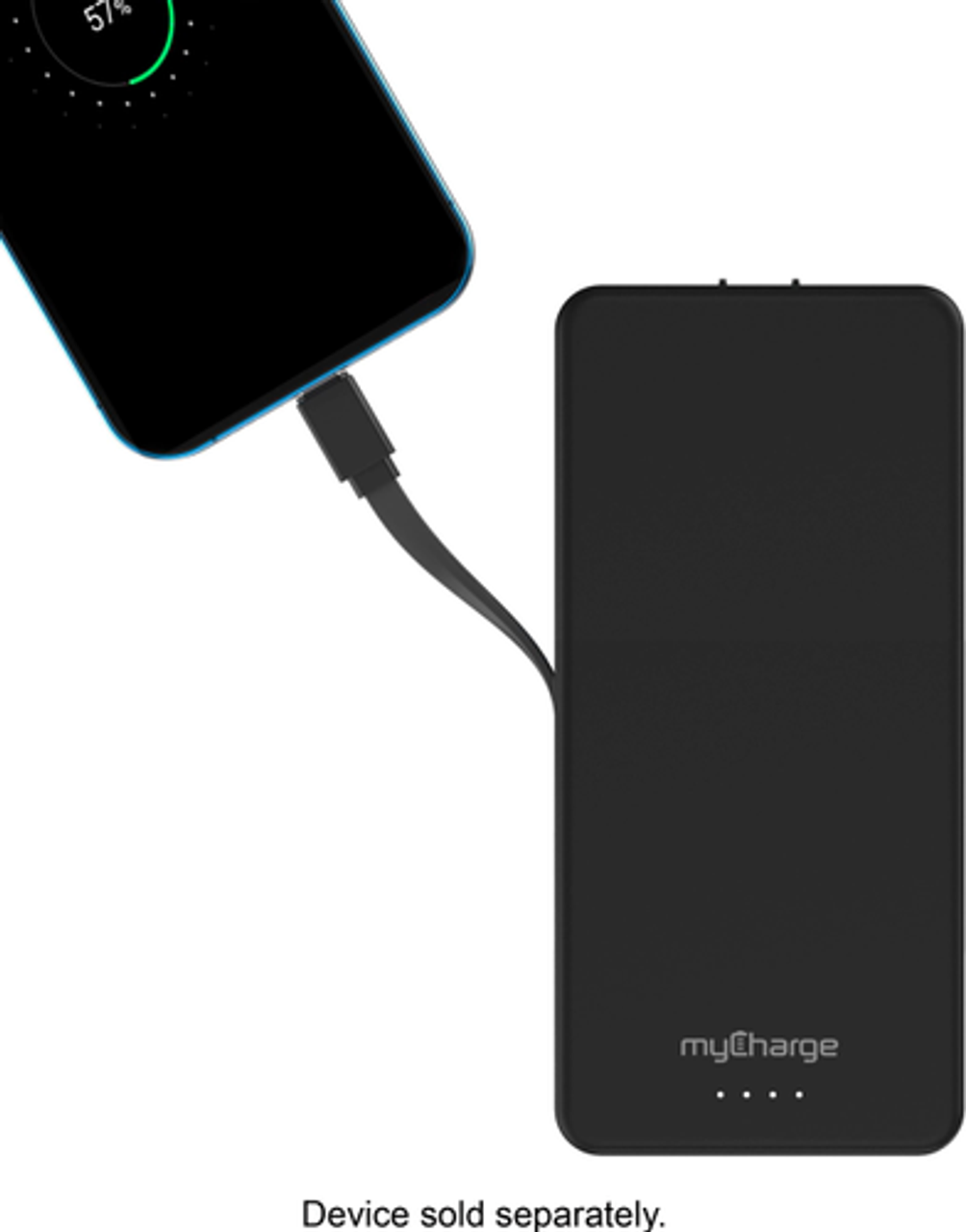 myCharge - AMP PRONG MAX 20,000mAh Everything Built-In Portable Charge for Most USB Enables Devices - Black