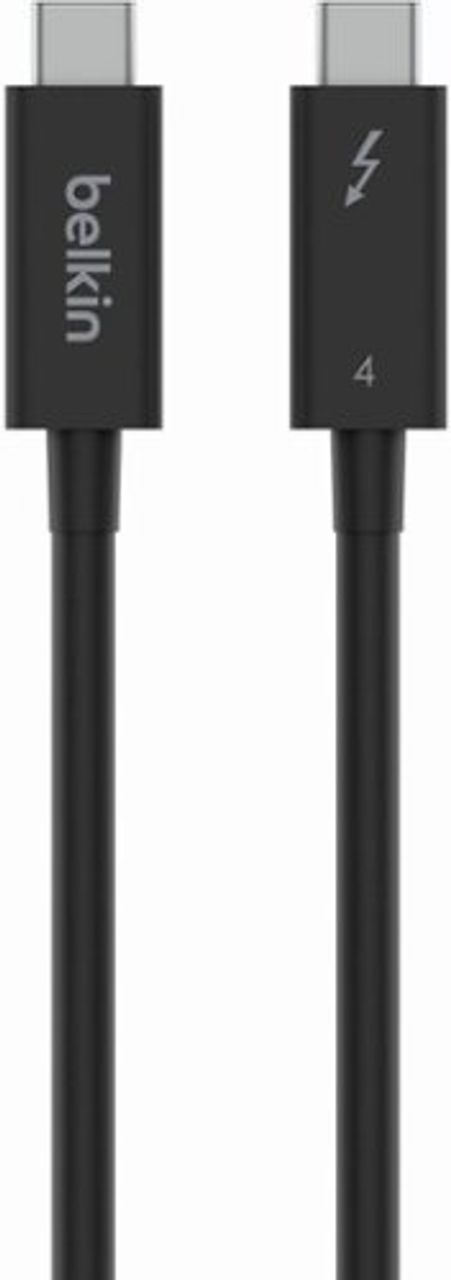 Belkin - USB-C Cable, Thunderbolt 4/USB4, 100W, 40Gbps High Speed Data Transfer, 8K Compatible, USB-IF Certified, 3.3ft - Black