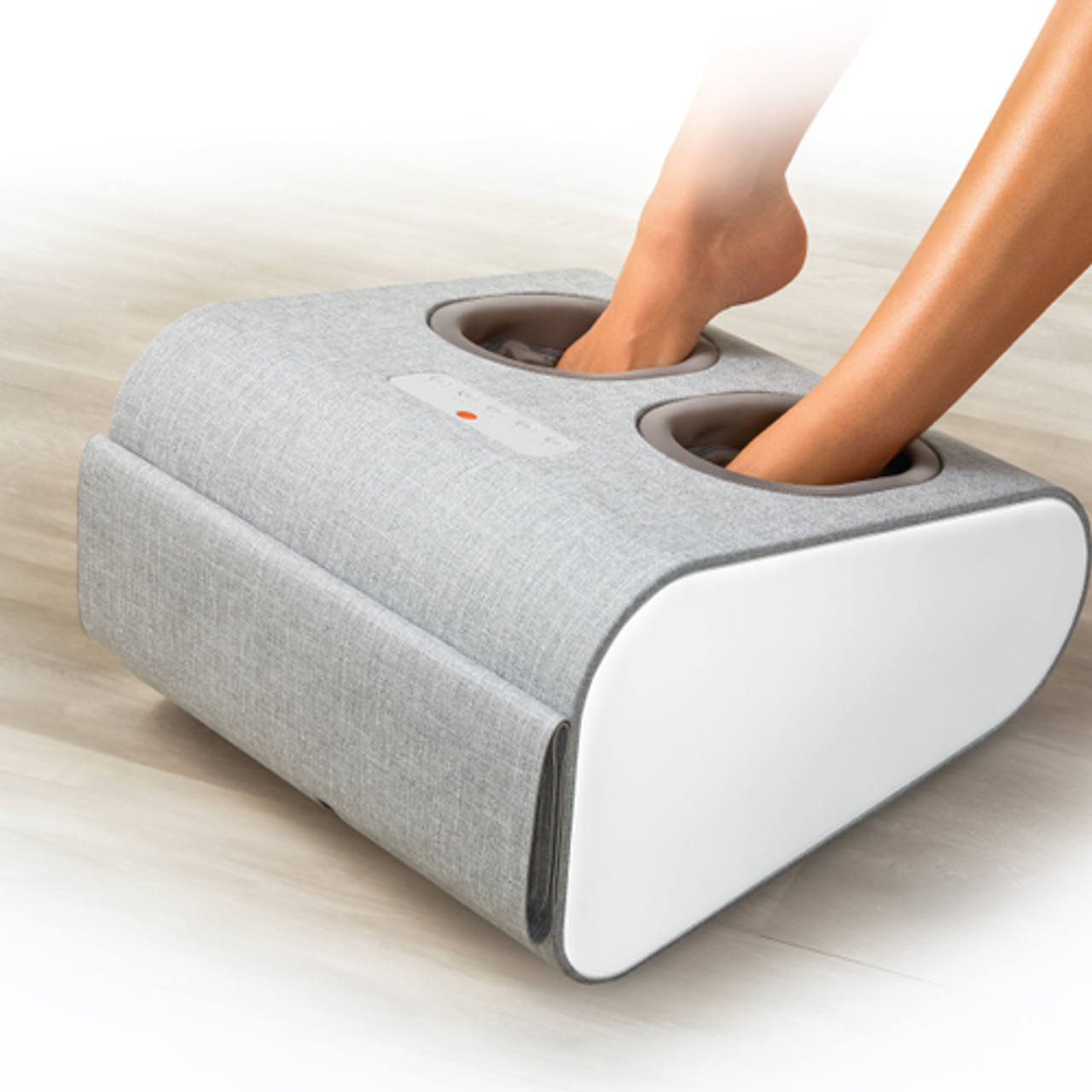 Sharper Image - Shiatsu Foot+ Compression and Rolling Massage with Heat - Gray