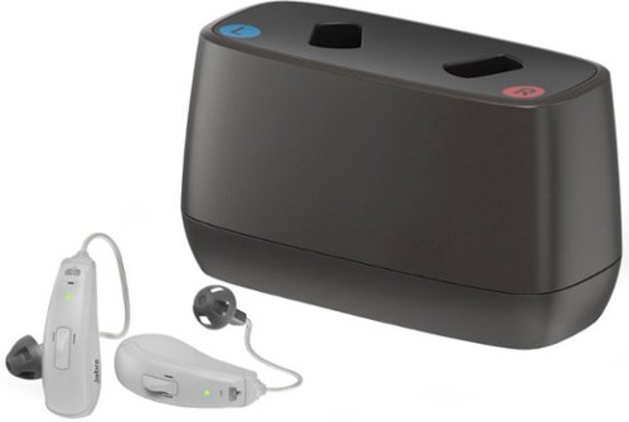 Jabra - Enhance Select 50R Medical Grade Hearing Aid with Virtual Personalized Audiology Care - Gray