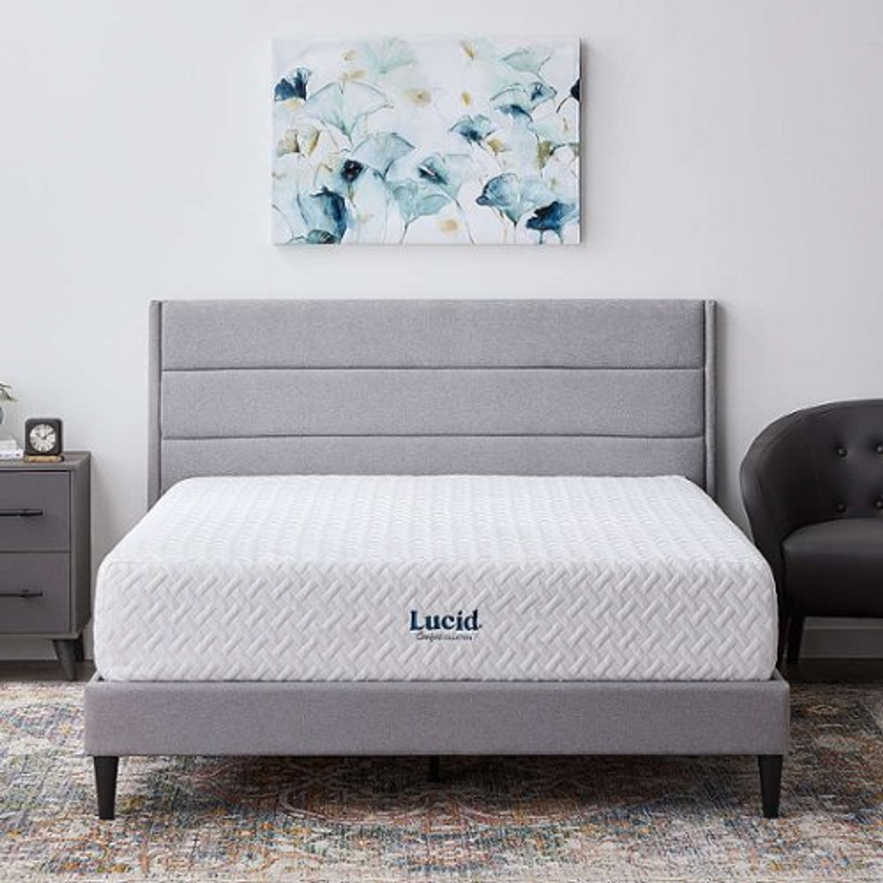 Lucid Comfort Collection - 12-inch Firm Gel Memory Foam Mattress - Full - White