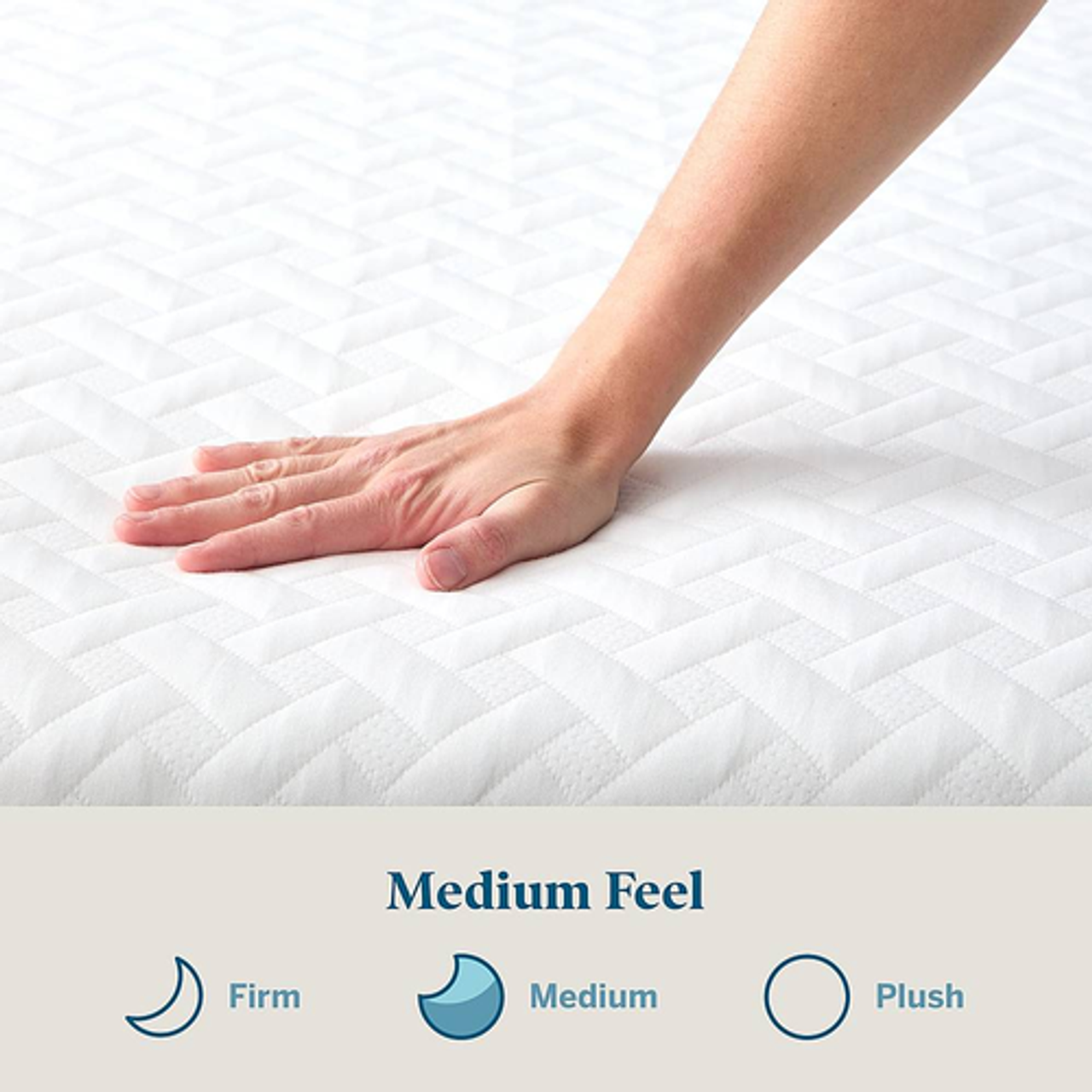 Lucid Comfort Collection - 10-inch Medium Firm Gel Memory Foam Mattress -Full - White