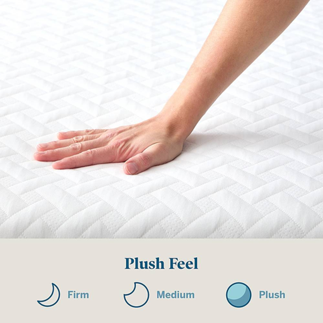 Lucid Comfort Collection - 10-inch Plush Memory Foam Mattress - Queen - White