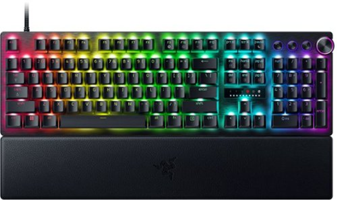 Razer - Huntsman V3 Pro Full Size Wired Analog Optical Esports Keyboard with Rapid Trigger and Adjustable Actuation - Black