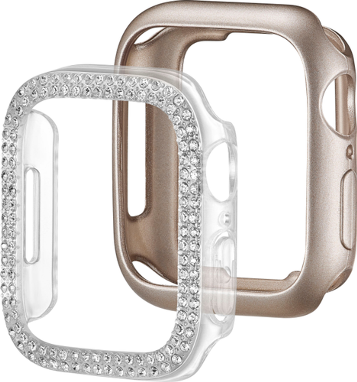 Insignia™ - Bumper Cases for Apple Watch 41mm (2-Pack) - Bling/Champagne