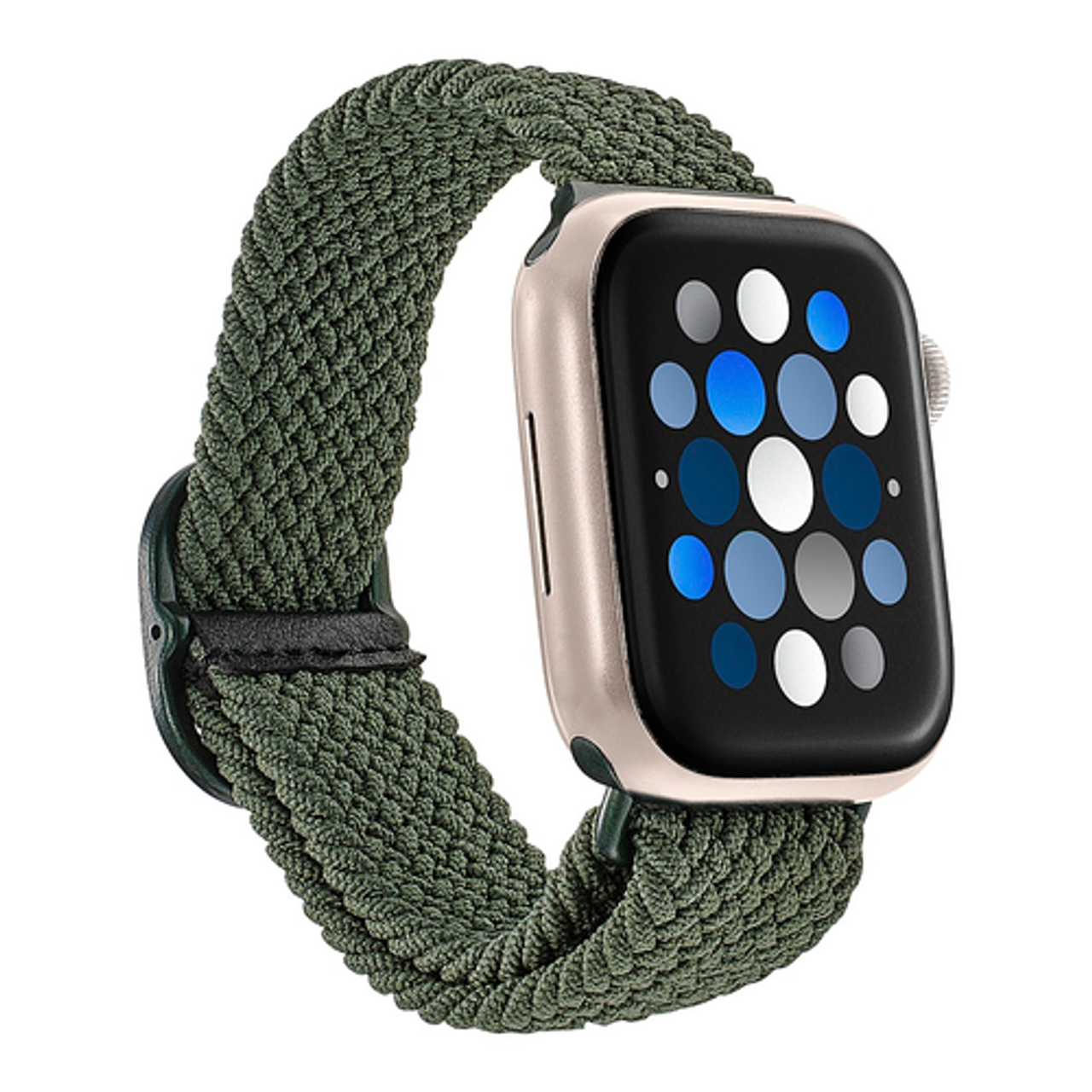 Insignia™ - Braided Nylon Band for Apple Watch 38mm, 40mm and 41mm (All Series) - Olive Green