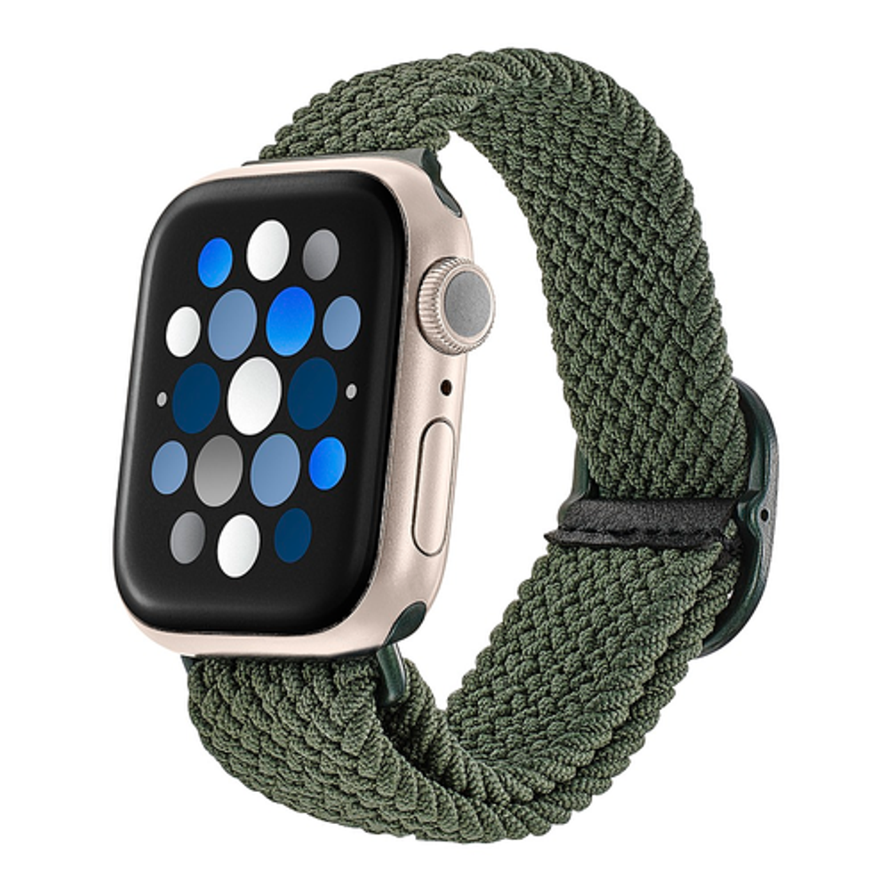 Insignia™ - Braided Nylon Band for Apple Watch 38mm, 40mm and 41mm (All Series) - Olive Green