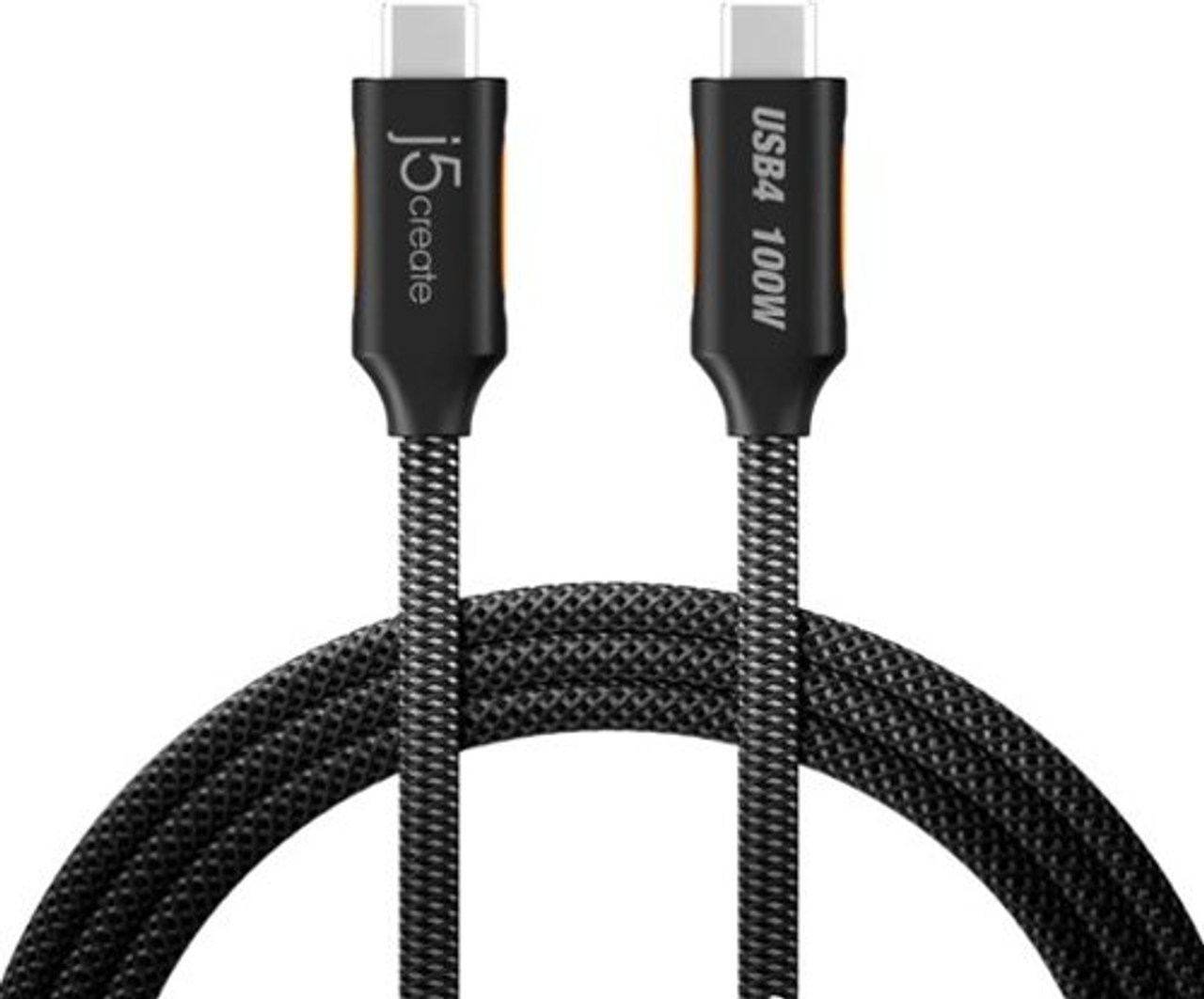 j5create - USB4 40Gbps Full-Featured USB-C Coaxial Cable - Black