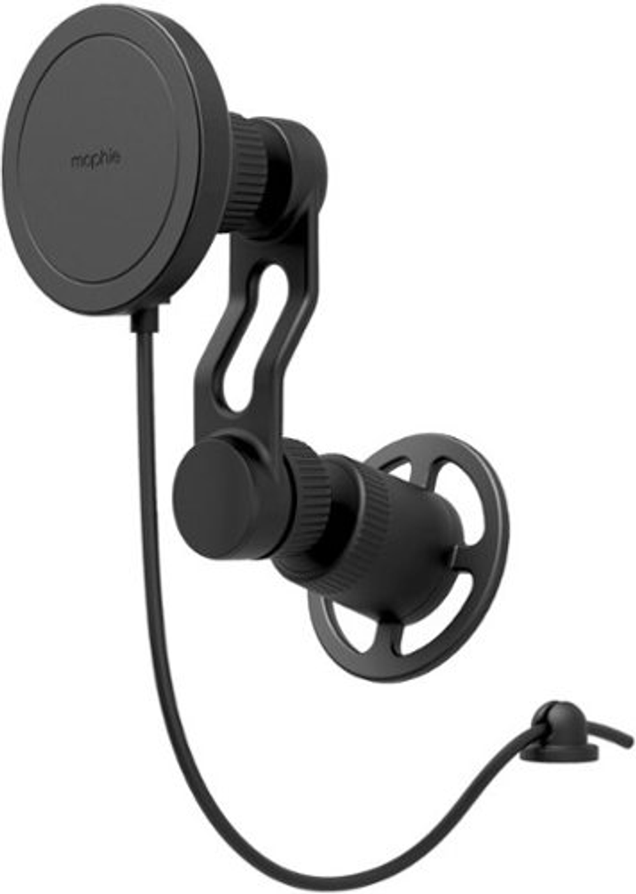 mophie - snap+ Wireless Charging Vent Mount with Adjustable Arm for MagSafe Compatible Mobile Devices - Black